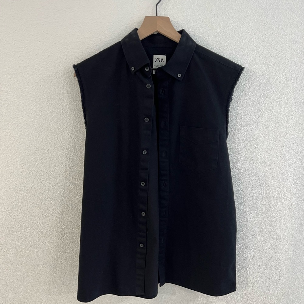 Men’s Zara Slim Fit Black Vest Small